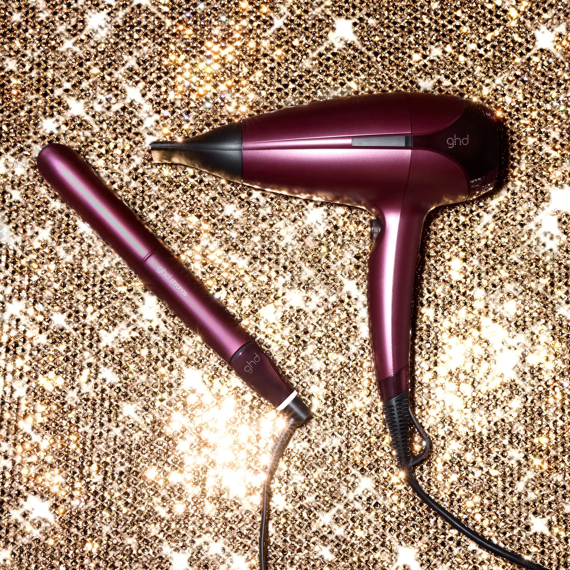 Coffret Deluxe Lisseur & Sèche-cheveux GHD Bordeaux